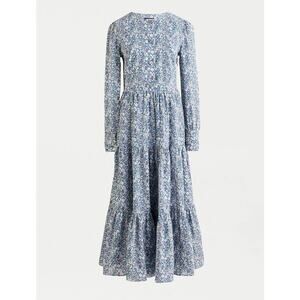 J. Crew Liberty Of London Midi Dress Womens 6P Blue June Meadow Print Cottage